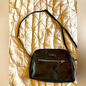 Lodis shoulder or crossbody bag black leather